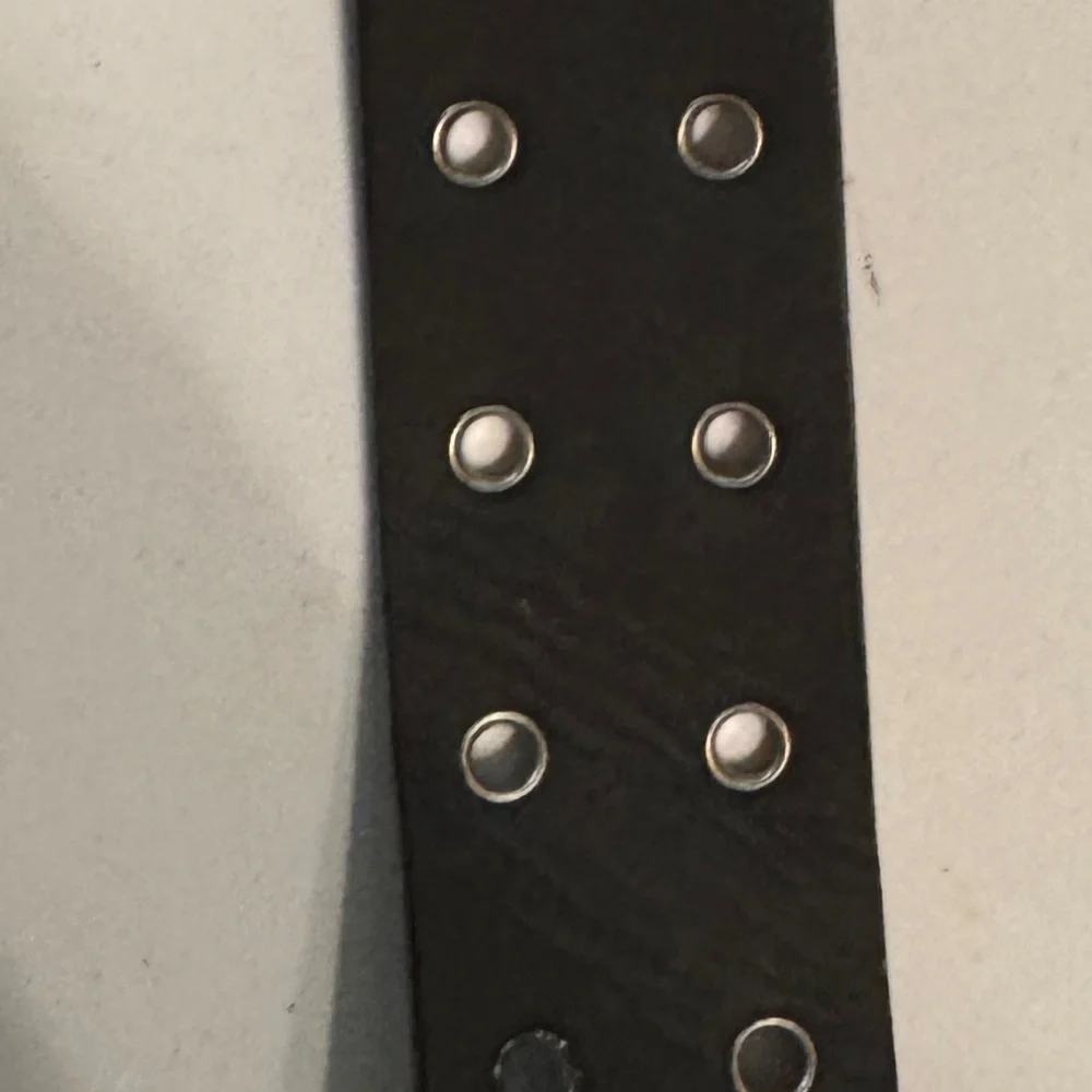 Girls 34 Inch Adjustable Black Grommet Belt Modern Garage Grunge Punk Emo Belt